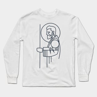 Saint Joseph digital minimal illustration Long Sleeve T-Shirt